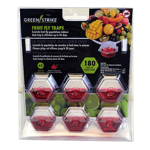 Pre-Filled Fruit Fly Traps – 6 Pack